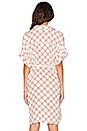 view 3 of 4 Castaway Coco Print Shirt Dress in Terracotta & Off White