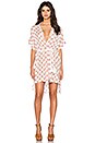view 4 of 4 Castaway Coco Print Shirt Dress in Terracotta & Off White