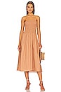 view 1 of 3 Elmarie Linen Midi Dress in Hazelnut