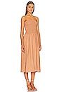 view 2 of 3 Elmarie Linen Midi Dress in Hazelnut