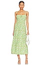 view 1 of 3 Caprera Midi Dress in Lou Floral Print Green