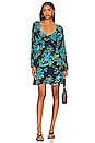 view 1 of 3 Amias Mini Dress in Escala Floral & Navy