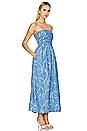 view 2 of 3 Dominquez Midi Dress in Calla Mid Blue Print