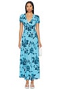 view 1 of 3 x REVOLVE Reis Midi Dress in Blue Floral