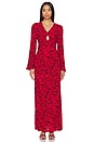 view 1 of 3 Santino Maxi Dress in Selcetta Paisley Red