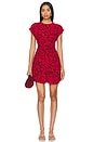 view 1 of 3 Celestina Mini Dress in Selcetta Paisley Red
