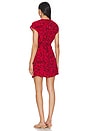 view 3 of 3 Celestina Mini Dress in Selcetta Paisley Red