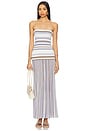 view 1 of 4 Citara Strapless Dress in Pale Blue Stripe