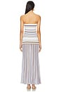 view 3 of 4 Citara Strapless Dress in Pale Blue Stripe