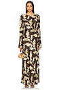 view 1 of 3 Faroe Maxi Dress in Chocolate Jardin Floral
