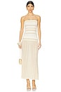 view 1 of 3 Citara Strapless Dress in Butter Stripe