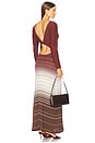 view 1 of 3 Idun Maxi Dress in Accordion Stripe Bordeaux