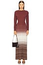 view 2 of 3 Idun Maxi Dress in Accordion Stripe Bordeaux