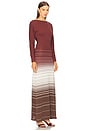 view 3 of 3 Idun Maxi Dress in Accordion Stripe Bordeaux