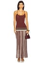 view 1 of 4 Cecile Maxi Dress in Accordion Stripe Bordeaux