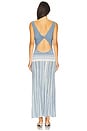 view 4 of 5 Xyla Maxi Dress in Accordion Stripe Mineral Blue