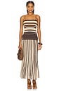 view 1 of 4 Esenia Knit Dress in Apricot Brown Stripe