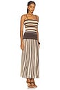 view 2 of 4 Esenia Knit Dress in Apricot Brown Stripe