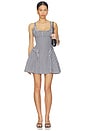 view 1 of 4 Marcella Mini Dress in Black Textured Gingha
