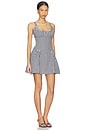 view 2 of 4 Marcella Mini Dress in Black Textured Gingha