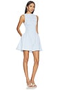 view 2 of 4 Martina Mini Dress in Paloma Check Light Blue White