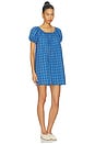 view 2 of 4 Costa Mini Dress in Flor Check Cobalt