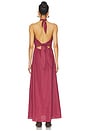 view 3 of 3 ROBE MAXI LOURDES in Rhubarb
