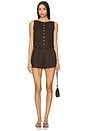 view 5 of 6 Mirelle Mini Shorts in Coffee