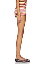 view 3 of 6 Playa Mini Short in Luis Stripe Dusty Mauve