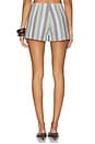 view 4 of 6 Aurora Mini Short in Agua Stripe Blue
