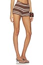 view 2 of 6 Playa Mini Short in Ombre Stripe Macro Carob