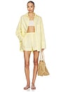 view 5 of 6 Lonia Short in Elisa Stripe Daffodil White