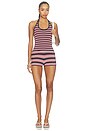 view 6 of 6 Playa Mini Short in Cila Stripe Navy