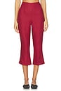 view 1 of 6 Valeria Capri Pant in Wine