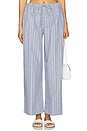 view 1 of 6 Vieu Relaxed Pant in Blue Stripe