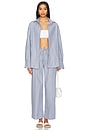 view 5 of 6 Vieu Relaxed Pant in Blue Stripe