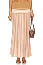 view 1 of 6 Citara Skirt in Puce Sepia Stripe