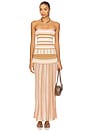 view 5 of 6 Citara Skirt in Puce Sepia Stripe