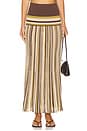 view 1 of 6 Citara Skirt in Espresso Pine Stripe