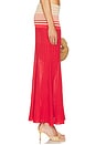 view 3 of 6 Citara Skirt in Accordion Stripe Amber Fawn