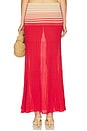 view 4 of 6 Citara Skirt in Accordion Stripe Amber Fawn