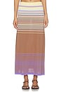 view 1 of 6 Casia Maxi Skirt in Daniela Stripe Mocha Col. 26 Lilac