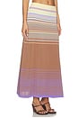 view 2 of 6 Casia Maxi Skirt in Daniela Stripe Mocha Col. 26 Lilac