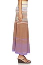 view 3 of 6 Casia Maxi Skirt in Daniela Stripe Mocha Col. 26 Lilac