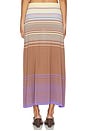 view 4 of 6 Casia Maxi Skirt in Daniela Stripe Mocha Col. 26 Lilac