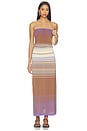 view 5 of 6 Casia Maxi Skirt in Daniela Stripe Mocha Col. 26 Lilac