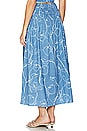 view 3 of 4 Baia Midi Skirt in Calla Mid Blue Print
