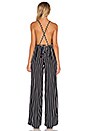 view 3 of 3 Shutterbabe Tilbury Stripe Jumpsuit in Navy & Taupe & White