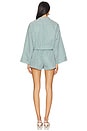 view 3 of 4 Freja Playsuit in Green Stripe