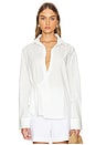 view 1 of 4 Alliste Oversized Wrap Shirt in White